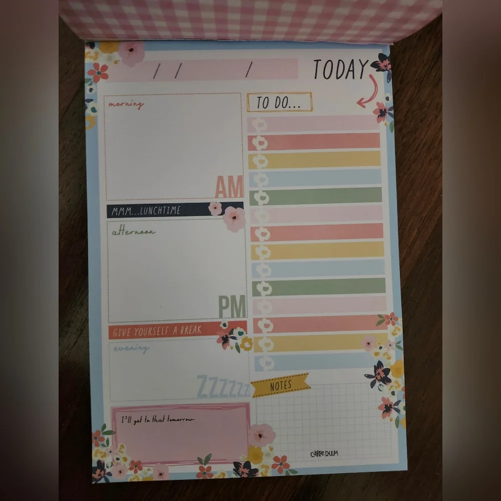 Floral A5 Daily Planner Notepad
